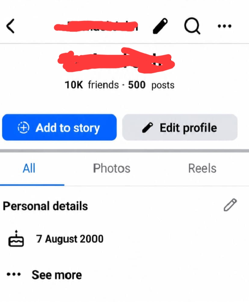 FACEBOOK ACCOUNT 