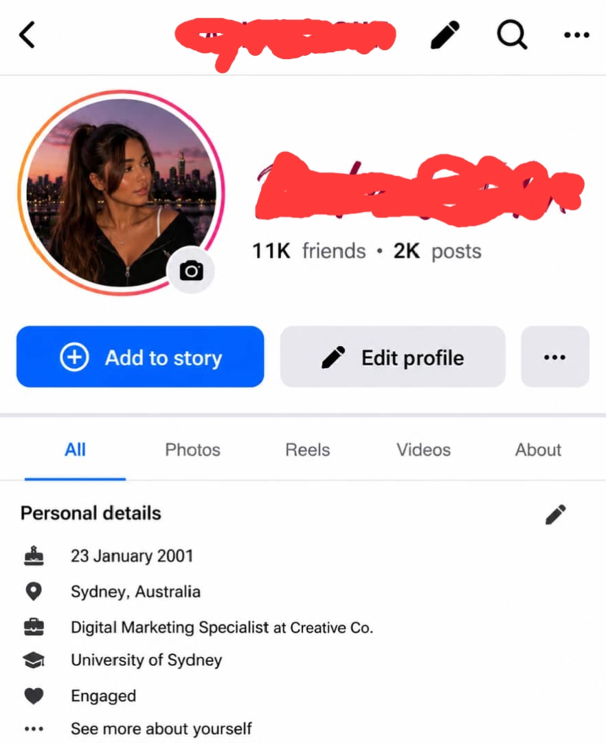 FACEBOOK ACCOUNT 