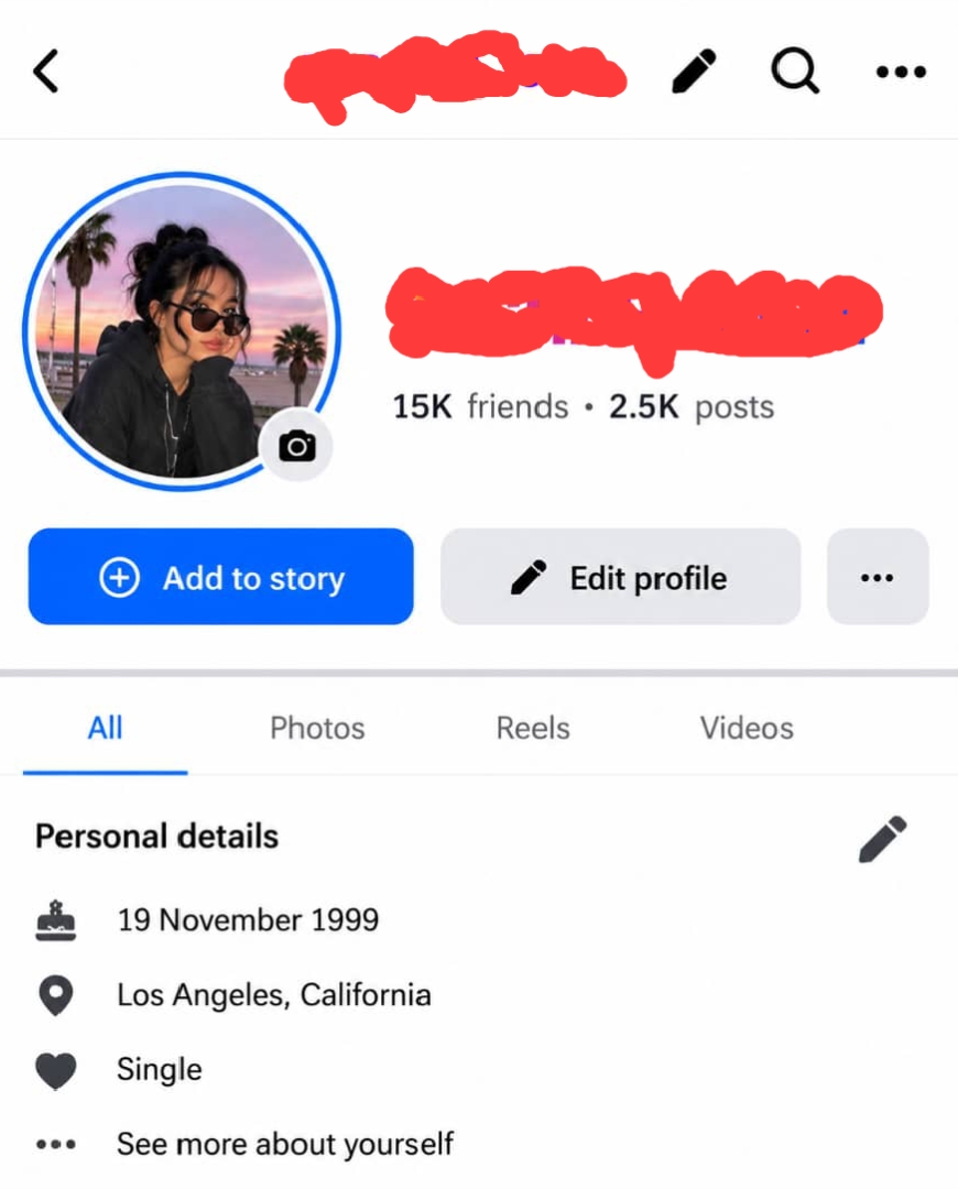 FACEBOOK ACCOUNT 